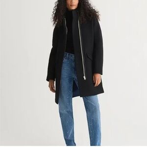 Authentic J. Crew Black Cocoon 14 Wool Coat $398
